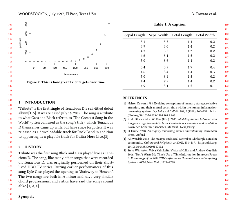 Step 5: table in column width