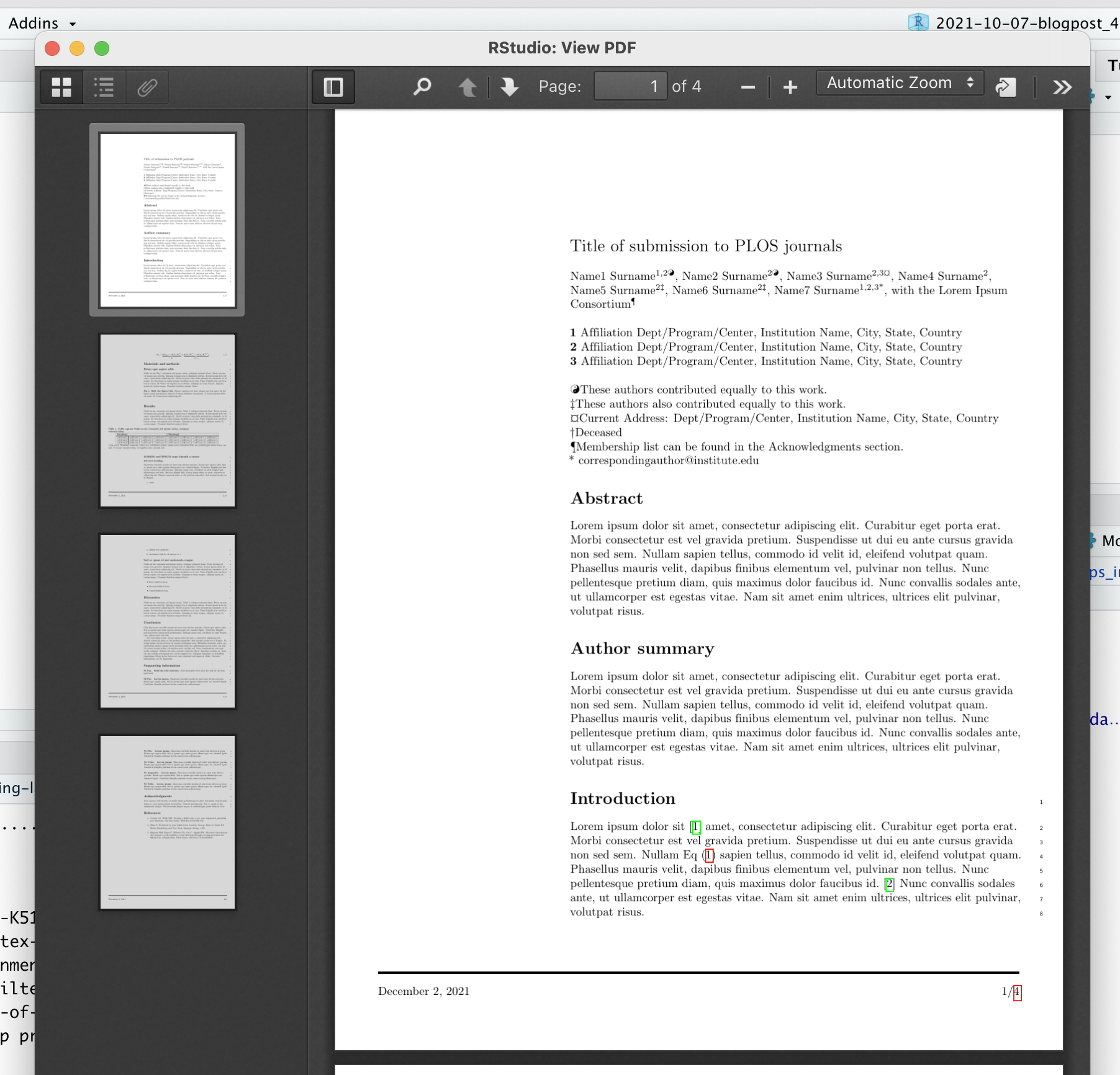 thesis template r markdown